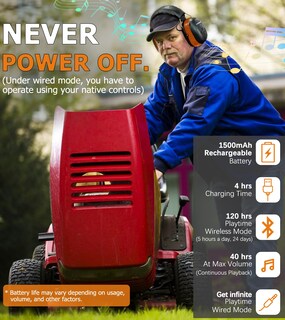 Foto 6 | Foto 6 | Auriculares Con Protección Auditiva Bluetooth Prohear 037 Naranja - Venta Internacional.