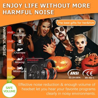 Foto 7 | Foto 7 | Auriculares Con Protección Auditiva Bluetooth Prohear 037 Naranja - Venta Internacional.