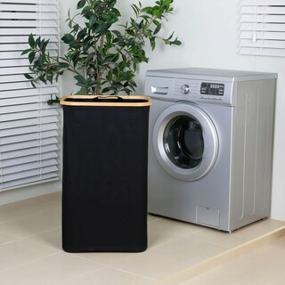 Foto 7 | Foto 7 | Cesto De Ropa Iegrow 110 L Con Tapa Asa Y Bolsa Extraíble Color Negro - Venta Internacional.