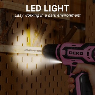 Foto 7 | Foto 7 | Taladro Inalámbrico Dekopro Juego De Taladros Eléctricos De 12 V 800 Rpm Para Mujer - Venta Internacional.