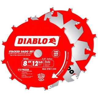 Foto 1 | Foto 1 | Juego De Hojas De Sierra Dado Apiladas De Carburo Diablo Dd208h 8 Pulgadas 12 T - Venta Internacional.