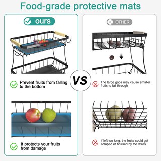 Foto 5 | Foto 5 | Cesta De Frutas Sevenblue 2025 Pro De 2 Niveles Con Perchas Para Plátanos - Venta Internacional.