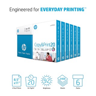 Foto 2 | Foto 2 | Papeles Para Impresora Hp Copy&print 20 Libras 8 5 X 11 Paquete De 6 2400 Hojas - Venta Internacional.