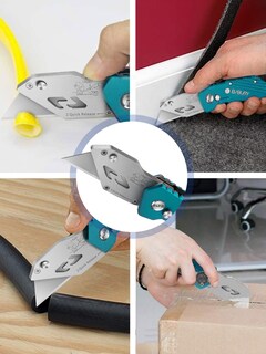 Foto 5 | Foto 5 | Cuchillo Utilitario Bibury Cortador De Cajas Plegable Resistente Verde - Venta Internacional.