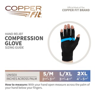 Foto 2 | Foto 2 | Guantes De Compresión Copper Fit Standard Black S/m - Venta Internacional.