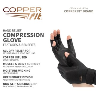 Foto 3 | Foto 3 | Guantes De Compresión Copper Fit Standard Black S/m - Venta Internacional.