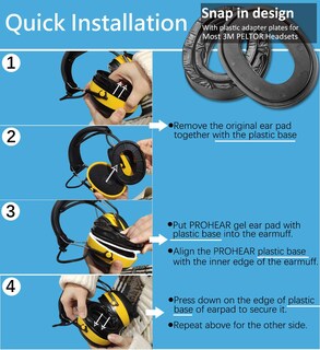 Foto 5 | Foto 5 | Almohadillas De Gel Prohear Gep01 Mejoradas Para Auriculares 3m Peltor - Venta Internacional.