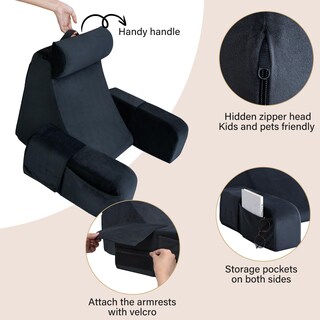 Foto 3 | Foto 3 | Almohada De Lectura Enitya Para Cama Sentado Para Adultos Con Reposabrazos - Venta Internacional.