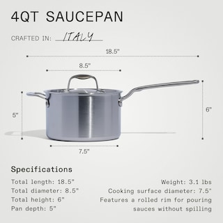 Foto 5 | Foto 5 | Cacerola Hecha En Utensilios De Cocina De Acero Inoxidable De 4 Litros 5 Capas Con Tapa - Venta Internacional.