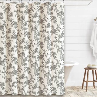 Foto 5 | Foto 5 | Cortina De Ducha Wouvma Con Estampado Floral Negro De Algodón 90 X 180 Cm - Venta Internacional.