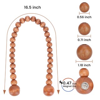 Foto 3 | Foto 3 | Juego De 6 Cuentas Magnéticas De Madera Klogtsind Para Cortinas - Venta Internacional.