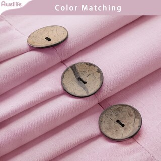 Foto 2 | Foto 2 | Cortina De Ducha Awellife Farmhouse De Lino Y Algodón Rosa 180 X 180 Cm - Venta Internacional.