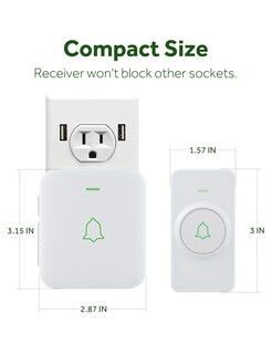 Foto 5 | Foto 5 | Timbre De Puerta Inalámbrico Avantek Cw-21 Mini A Prueba De Agua De 1000 Pies - Venta Internacional.