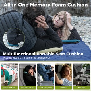 Foto 4 | Foto 4 | Cojín De Asiento Inflable Atepa Ligero Impermeable Azul Paquete De 2 - Venta Internacional.