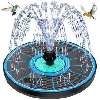 Foto 1 | Foto 1 | Fuente Solar Gaizerl Cyan Flower De 3 5 W Para Baño De Pájaros - Venta Internacional.
