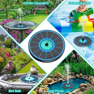 Foto 5 | Foto 5 | Fuente Solar Gaizerl Cyan Flower De 3 5 W Para Baño De Pájaros - Venta Internacional.