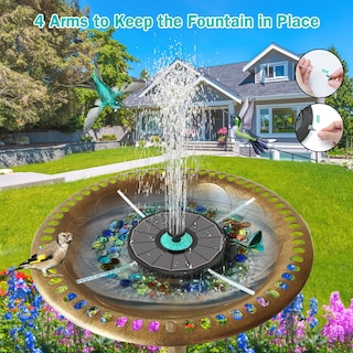 Foto 3 | Foto 3 | Fuente Solar Gaizerl Cyan Flower De 3 5 W Para Baño De Pájaros - Venta Internacional.
