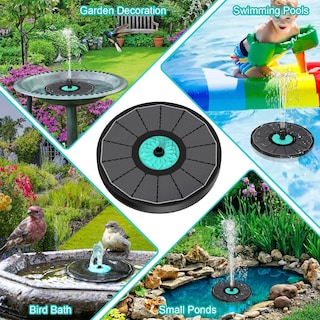 Foto 5 | Foto 5 | Fuente Solar Gaizerl Cyan Flower De 3 5 W Para Baño De Pájaros - Venta Internacional.