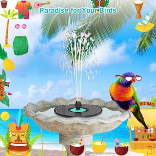 Foto 7 | Foto 7 | Fuente Solar Gaizerl Cyan Flower De 3 5 W Para Baño De Pájaros - Venta Internacional.