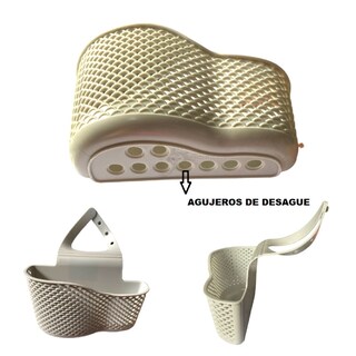 Foto 2 | Foto 2 | Escurridor De Fregadero Con Soporte De Esponja Para Cocina Plástico Gris - Venta Internacional.