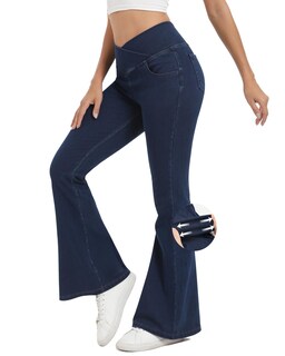 Foto 1 | Foto 1 | Pantalones Vaqueros Toniry Para Mujer Cintura Alta Azul Oscuro - Venta Internacional.