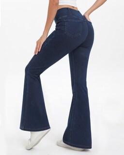 Foto 2 | Foto 2 | Pantalones Vaqueros Toniry Para Mujer Cintura Alta Azul Oscuro - Venta Internacional.