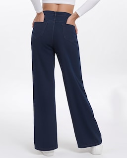 Foto 2 | Foto 2 | Vaqueros Toniry De Pierna Ancha Para Mujer Talle Alto Azul Oscuro - Venta Internacional.