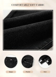 Foto 7 | Foto 7 | Vaqueros Shewin De Cintura Alta  Delgados  Elásticos  Negros  Talla 10  Para Mujer - Venta Internacional.