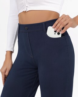 Foto 3 | Foto 3 | Vaqueros Toniry De Pierna Ancha Para Mujer Talle Alto Azul Oscuro - Venta Internacional.