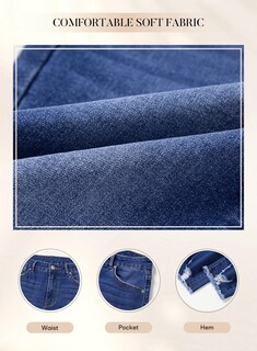 Foto 7 | Foto 7 | Vaqueros Shewin De Cintura Alta Ajustados Y Dobladillo Crudo Deepsea Blue 18 - Venta Internacional.