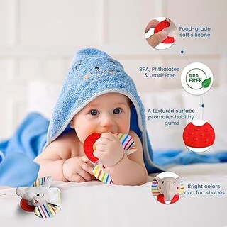 Foto 2 | Foto 2 | Elefante De Silicona Teether Toy Wristy Buddy Para Bebé - Venta Internacional.