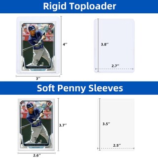 Foto 5 | Foto 5 | Fundas Para Cartas Arjiekwei 3 X 4 Toploaders Con Fundas Penny Sleeves X200 - Venta Internacional.