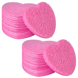 Foto 1 | Foto 1 | Esponjas Faciales Spunspon 100 Unidades Con Forma De Corazón Celulosa Color Rosa - Venta Internacional.