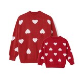 Set De Suéteres Mommy And Me A Juego Con Estampado De Corazones Rojo+blanco - Venta Internacional.