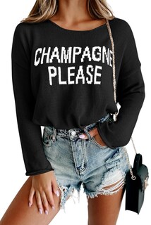 Foto 1 | Foto 1 | Jersey Lemafer Champagne Please Graphic 100% Algodón Para Mujer - Venta Internacional.