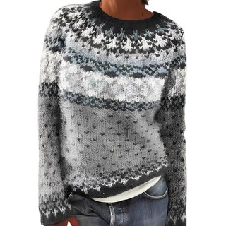 Foto 1 | Foto 1 | Jersey Tiaford De Punto Para Mujer Con Estampado Fair Isle Retro - Venta Internacional.