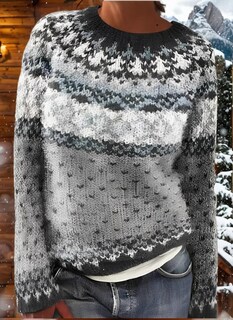 Foto 2 | Foto 2 | Jersey Tiaford De Punto Para Mujer Con Estampado Fair Isle Retro - Venta Internacional.