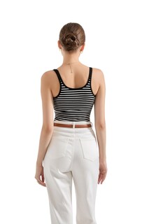 Foto 5 | Foto 5 | Camiseta Sin Mangas Suuksess Larga Acolchada De Algodón Acanalado Para Mujer - Venta Internacional.