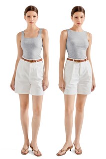 Foto 2 | Foto 2 | Camiseta Sin Mangas Suuksess De Algodón Acolchada Acanalada Para Mujer - Venta Internacional.