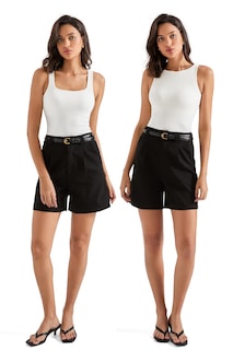 Foto 2 | Foto 2 | Camiseta Sin Mangas Suuksess De Algodón Para Mujer Acolchada Acanalada Sin Mangas Blanca - Venta Internacional.