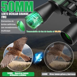 Foto 3 | Foto 3 | Binoculares Largo Alcan Hd Vision 80x80 Verde Con Negro