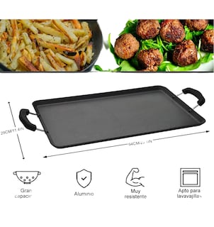 Foto 3 | Foto 3 | ''charola Rectangular Texas Grill De 4 Mm Con Antiadherente Negro ''