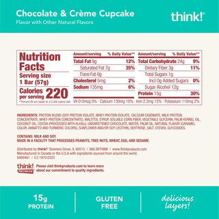 Foto 5 | Foto 5 | Protein Bar  ¡piensa! Magdalena De Crema De Chocolate Con Alto Contenido De Proteínas  5 Unidades - Venta Internacional.