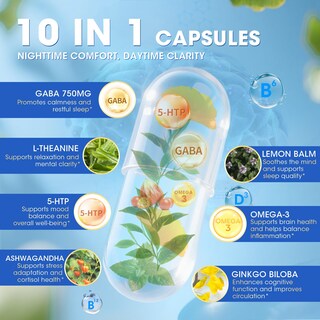 Foto 2 | Foto 2 | Suplementos Lukaree Gaba 750 Mg Con L Teanina 5htp Ashwagandha - Venta Internacional.