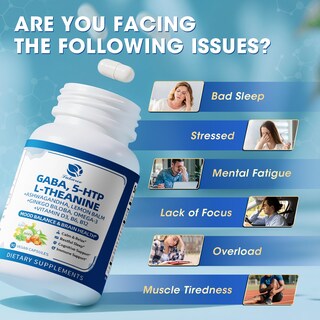 Foto 4 | Foto 4 | Suplementos Lukaree Gaba 750 Mg Con L Teanina 5htp Ashwagandha - Venta Internacional.