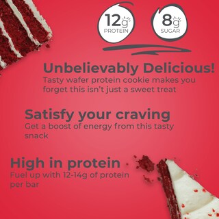 Foto 2 | Foto 2 | Barritas De Obleas Proteicas Power Crunch Red Velvet 40 G (12 Unidades) - Venta Internacional.