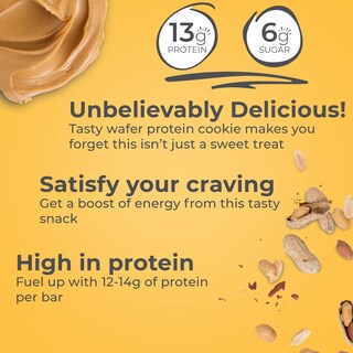 Foto 2 | Foto 2 | Protein Wafer Bars Power Crunch Mantequilla De Cacahuete 400 G (12 Unidades) - Venta Internacional.