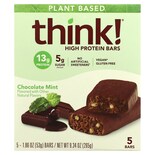 Barras De Proteínas ¡piensa! Chocolate Con Menta 5 X 53 G Alto Contenido De Proteínas - Venta Internacional.