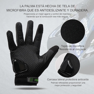 Foto 3 | Foto 3 | Guantes Proteccionbelug Pantalla Táctil De Dedo Para Motocicleta Verde M