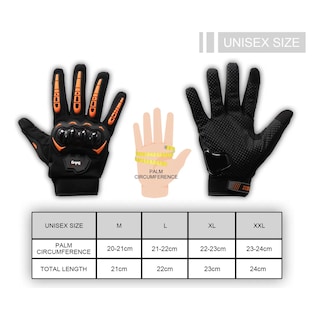 Foto 4 | Foto 4 | Guantes Proteccionbelug Pantalla Táctil De Dedo Para Motocicleta Naranja L